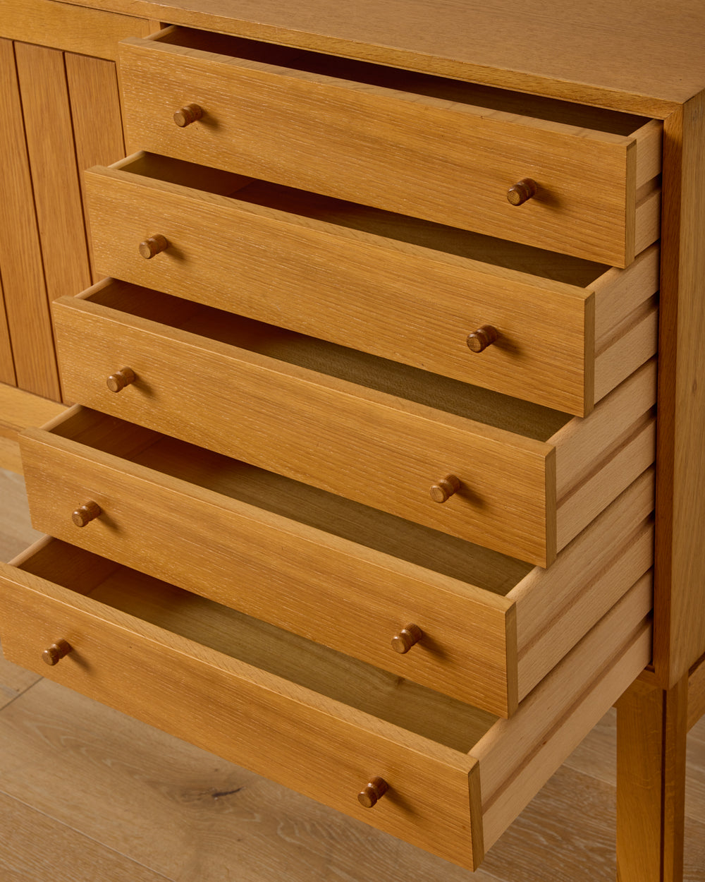 Oak Cabinet with Drawers by Rud Thygesen & Johnny Sorensen