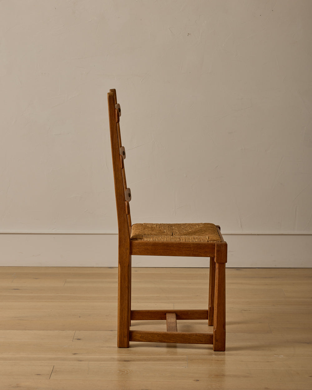 French Oak Dining Chairs - Set 8