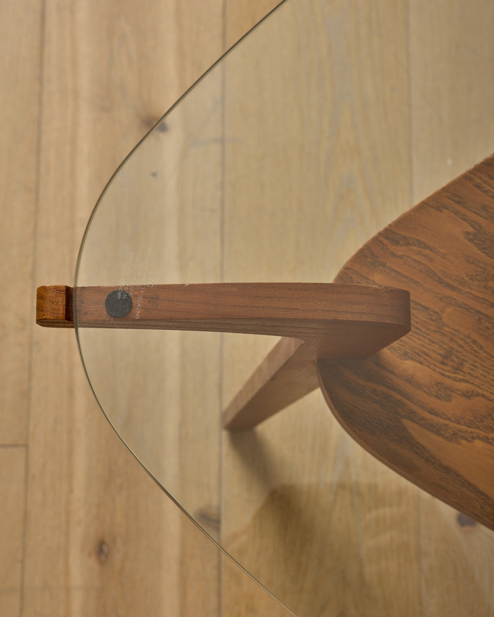 1960s Czech Oak + Glass Coffee Table