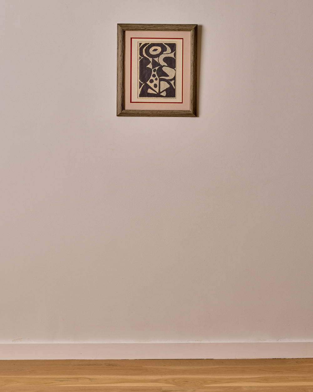 1960s Abstract Woodblock