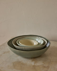 Organic Ceramic Nesting Bowls - Coastal