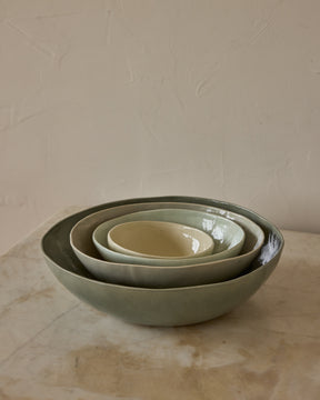 Organic Ceramic Nesting Bowls - Coastal