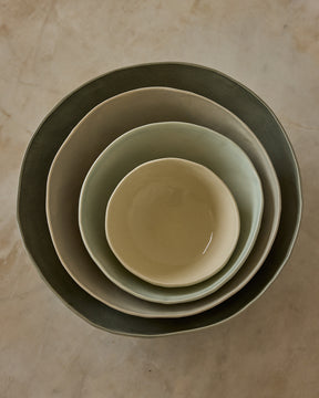 Organic Ceramic Nesting Bowls - Coastal