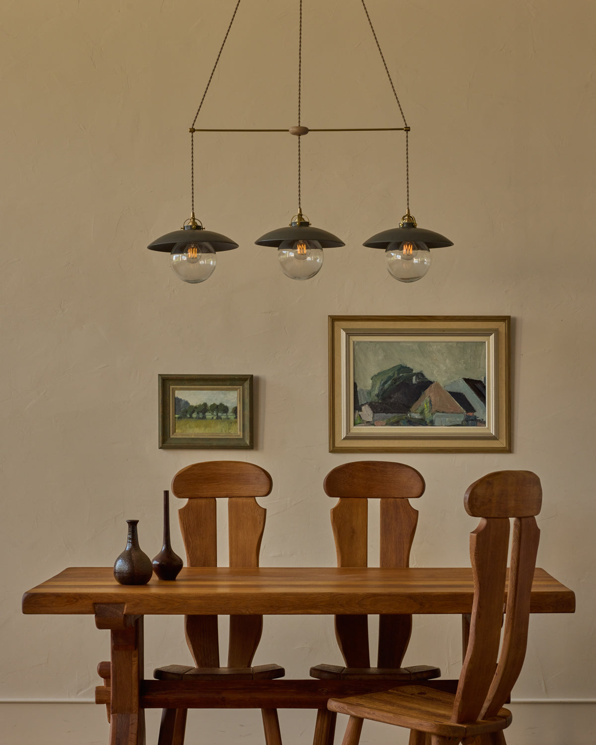 Belgian Oak Dining Chairs by De Puydt - Set of 6