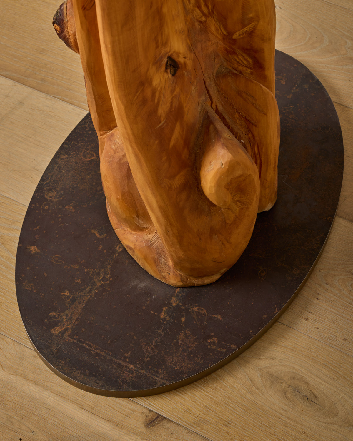 Monumental French Mid-Century Wooden Sculpture