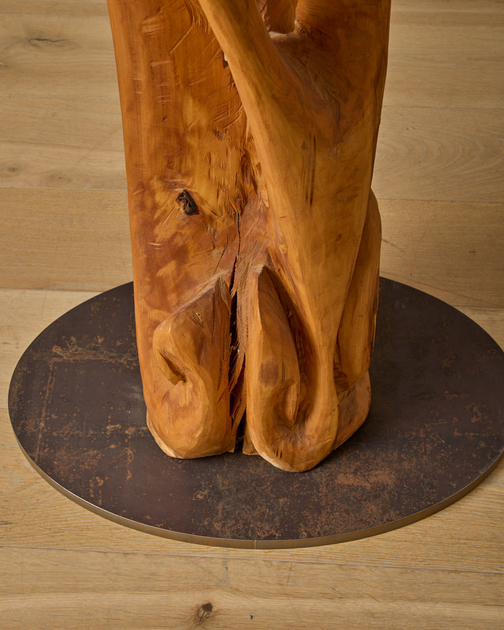 Monumental French Mid-Century Wooden Sculpture
