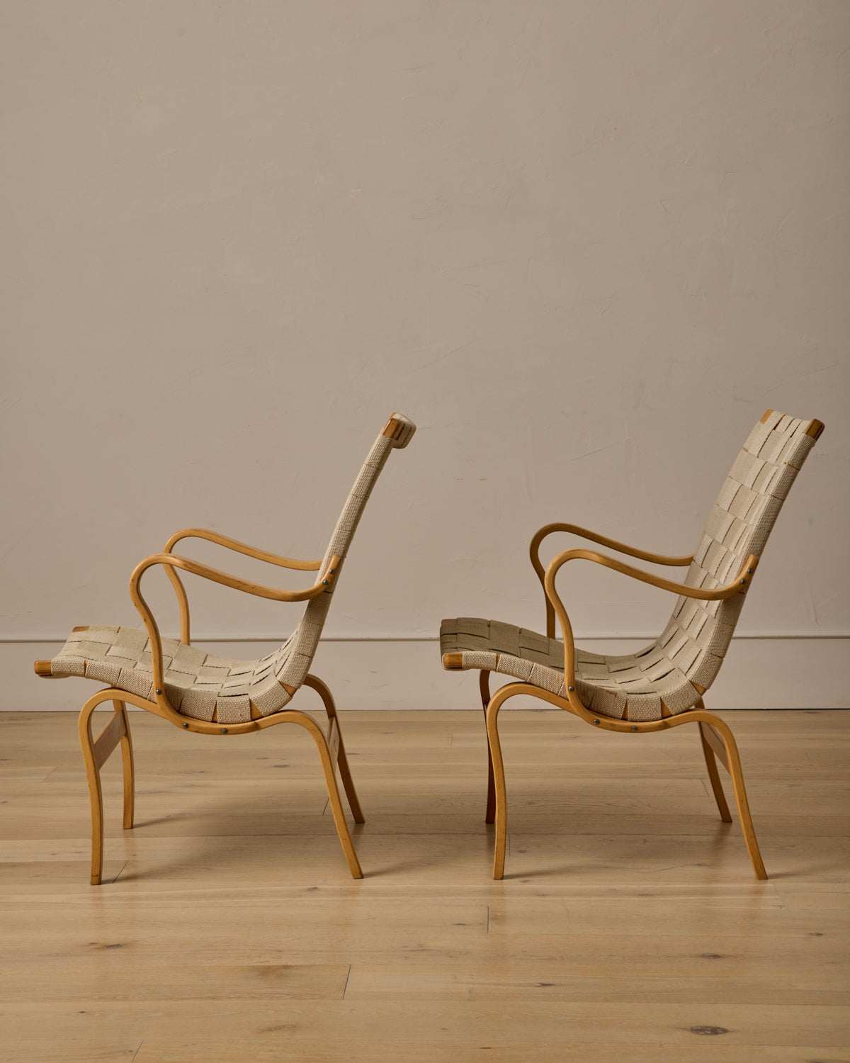 Pair of Beech "Eva" Chairs by Bruno Mathsson