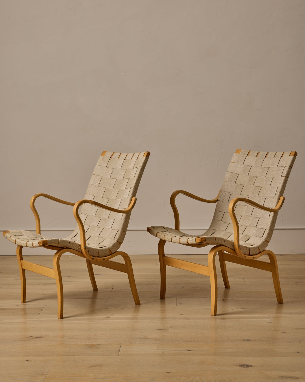 Pair of Beech "Eva" Chairs by Bruno Mathsson