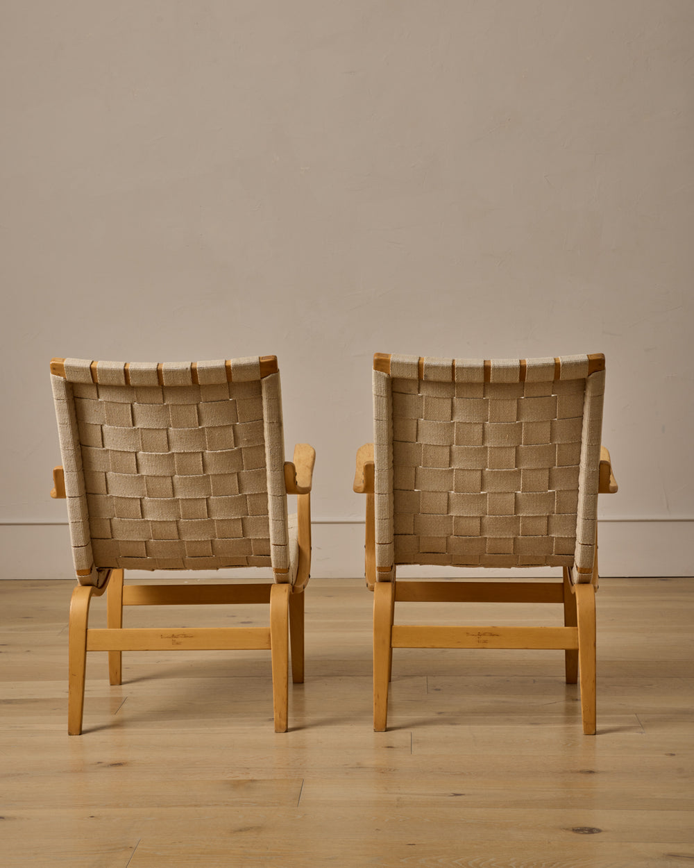 Pair of Beech "Eva" Chairs by Bruno Mathsson