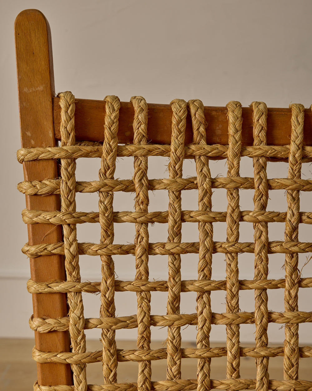 1940s Dutch High Back Rope Chair