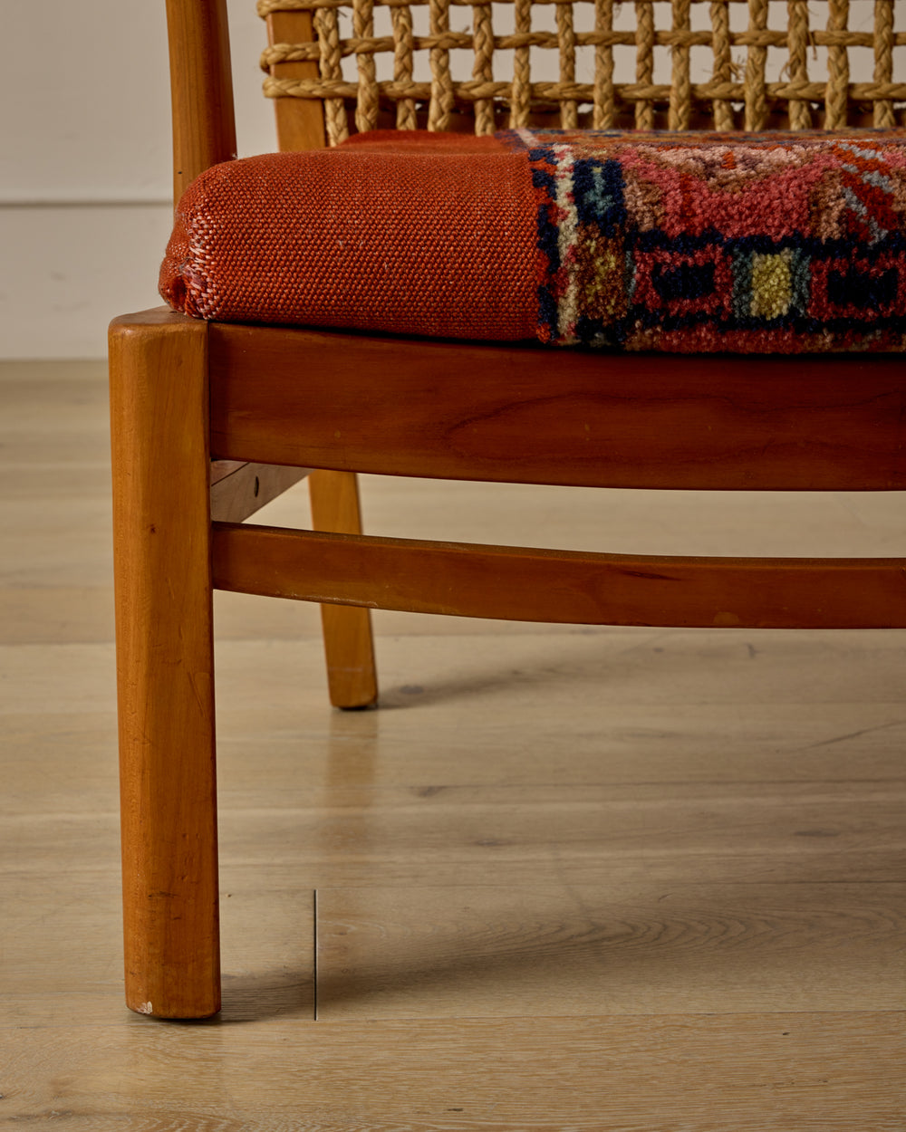 1940s Dutch High Back Rope Chair