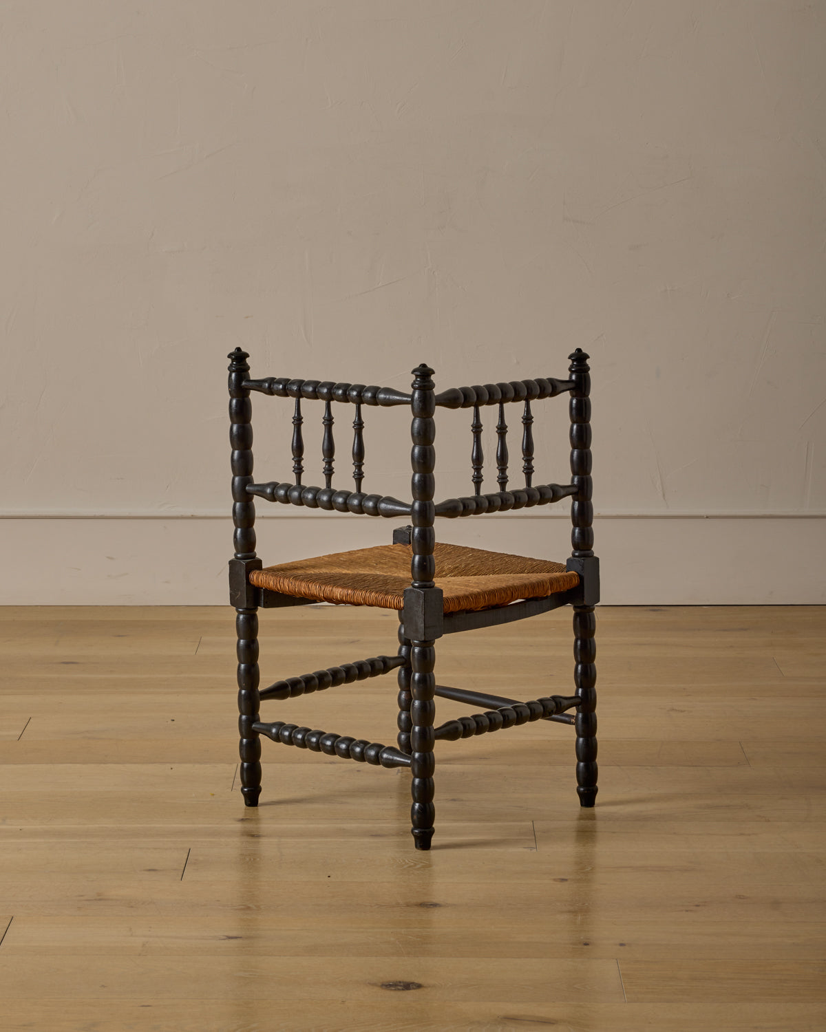 Ebonized Corner Bobbin Chair