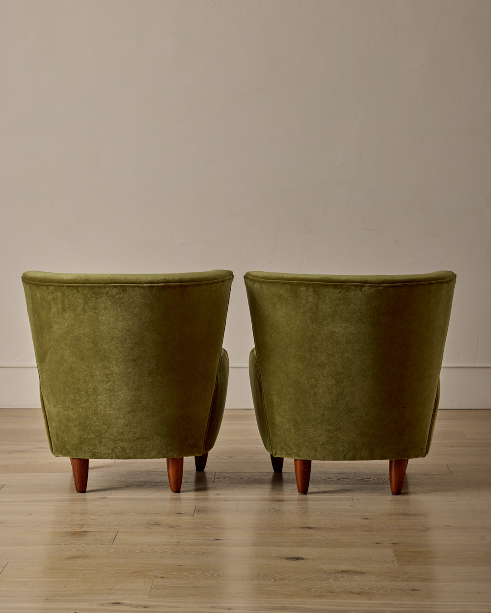 Pair of Beech Frame Easy Chairs