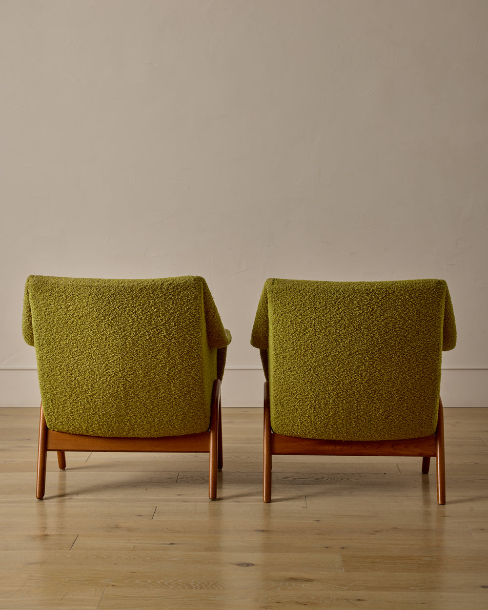 Pair of Oak Frame Easy Chairs