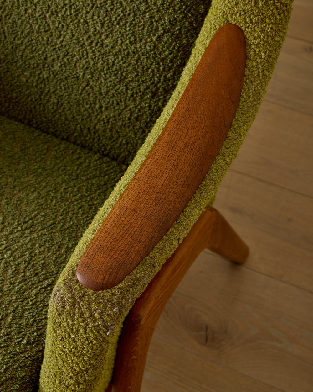Pair of Oak Frame Easy Chairs