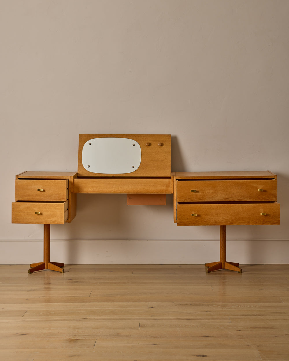 Scandinavian Oak Dresser with Vanity