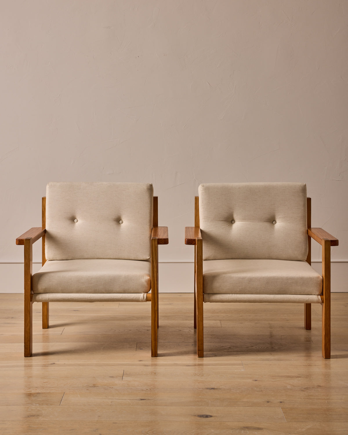 Pair of Baltic Pine Lounge Chairs
