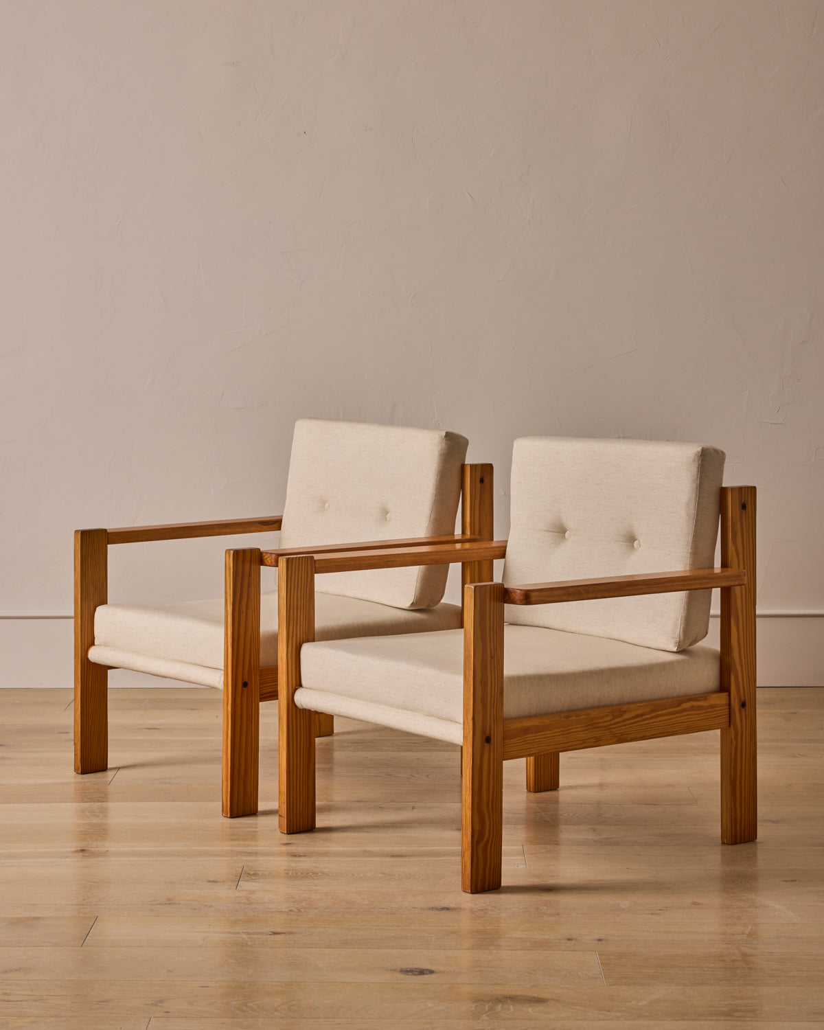 Pair of Baltic Pine Lounge Chairs
