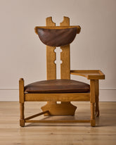 Dutch Oak Brutalist Chair