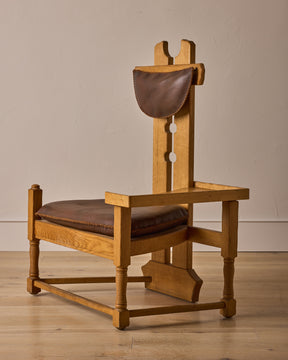 Dutch Oak Brutalist Chair