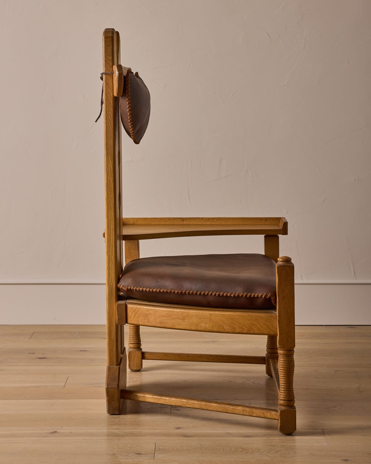 Dutch Oak Brutalist Chair