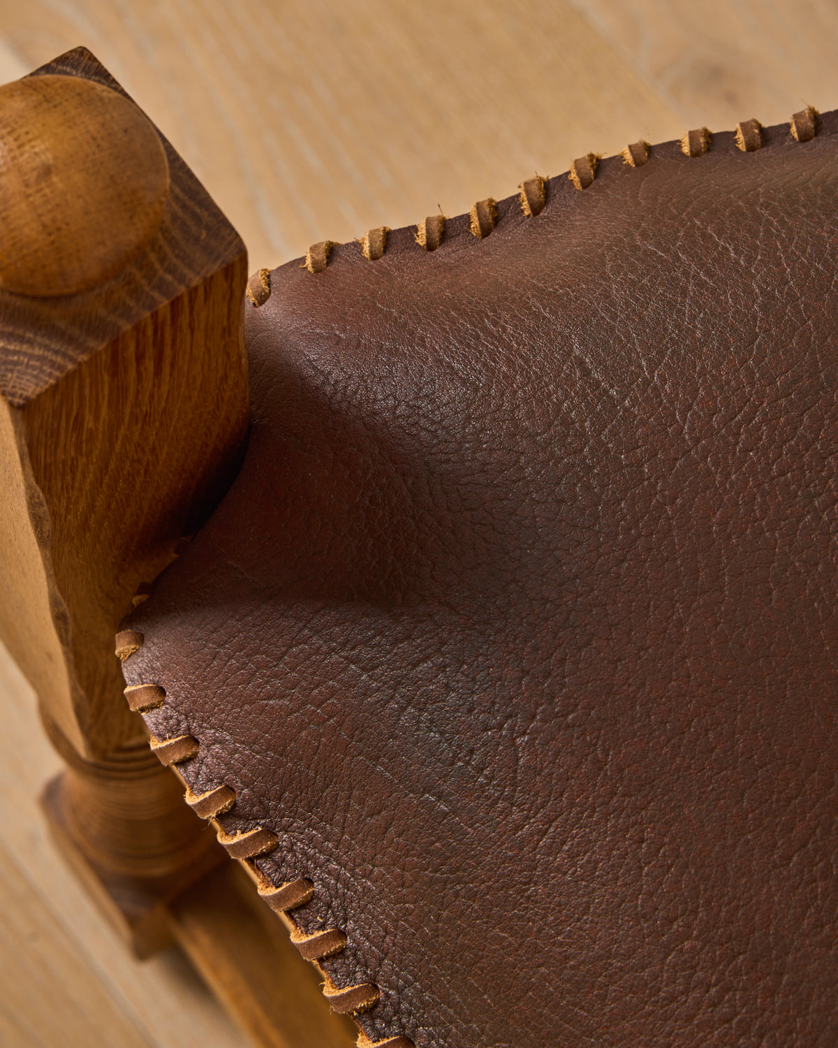 Dutch Oak Brutalist Chair