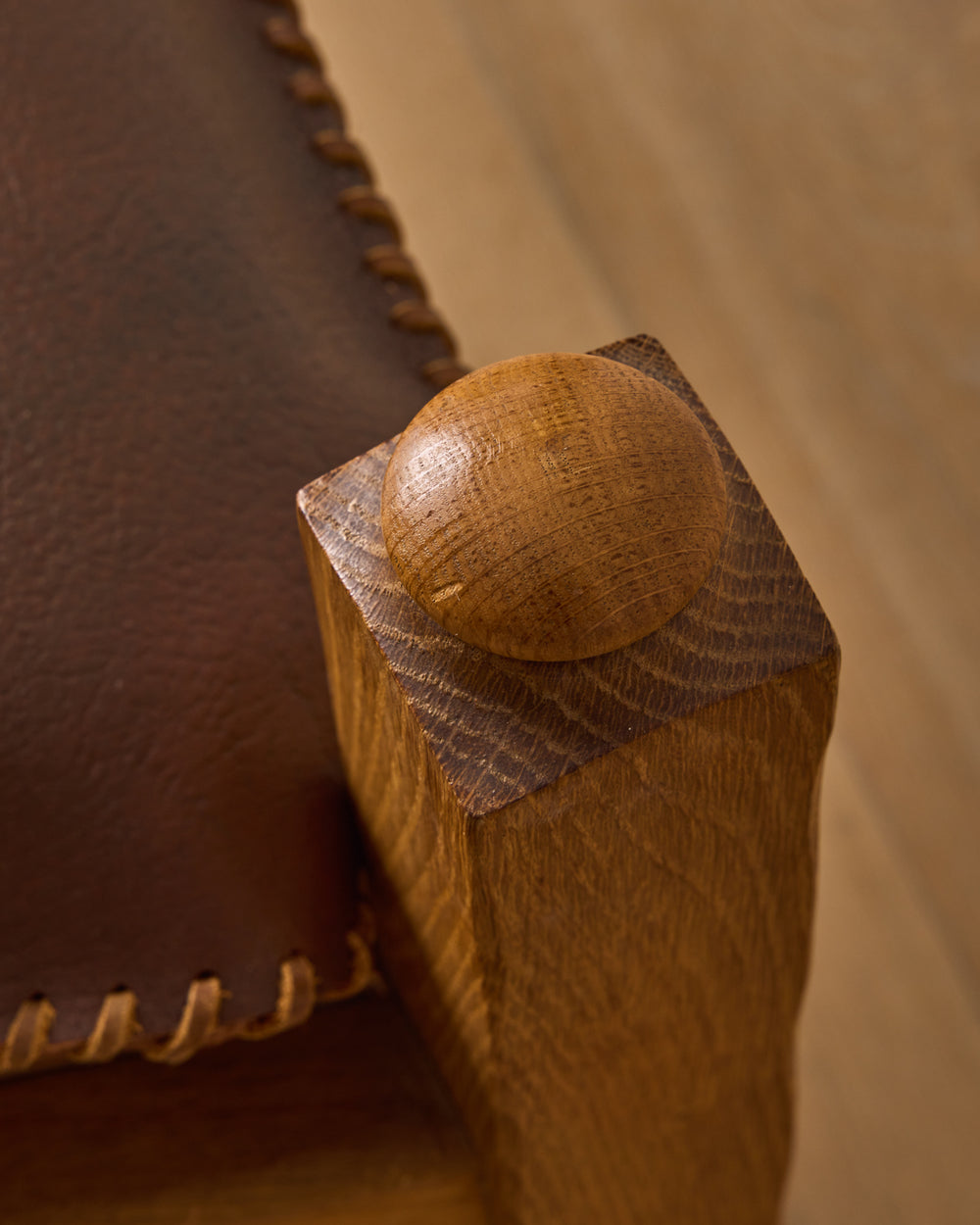 Dutch Oak Brutalist Chair
