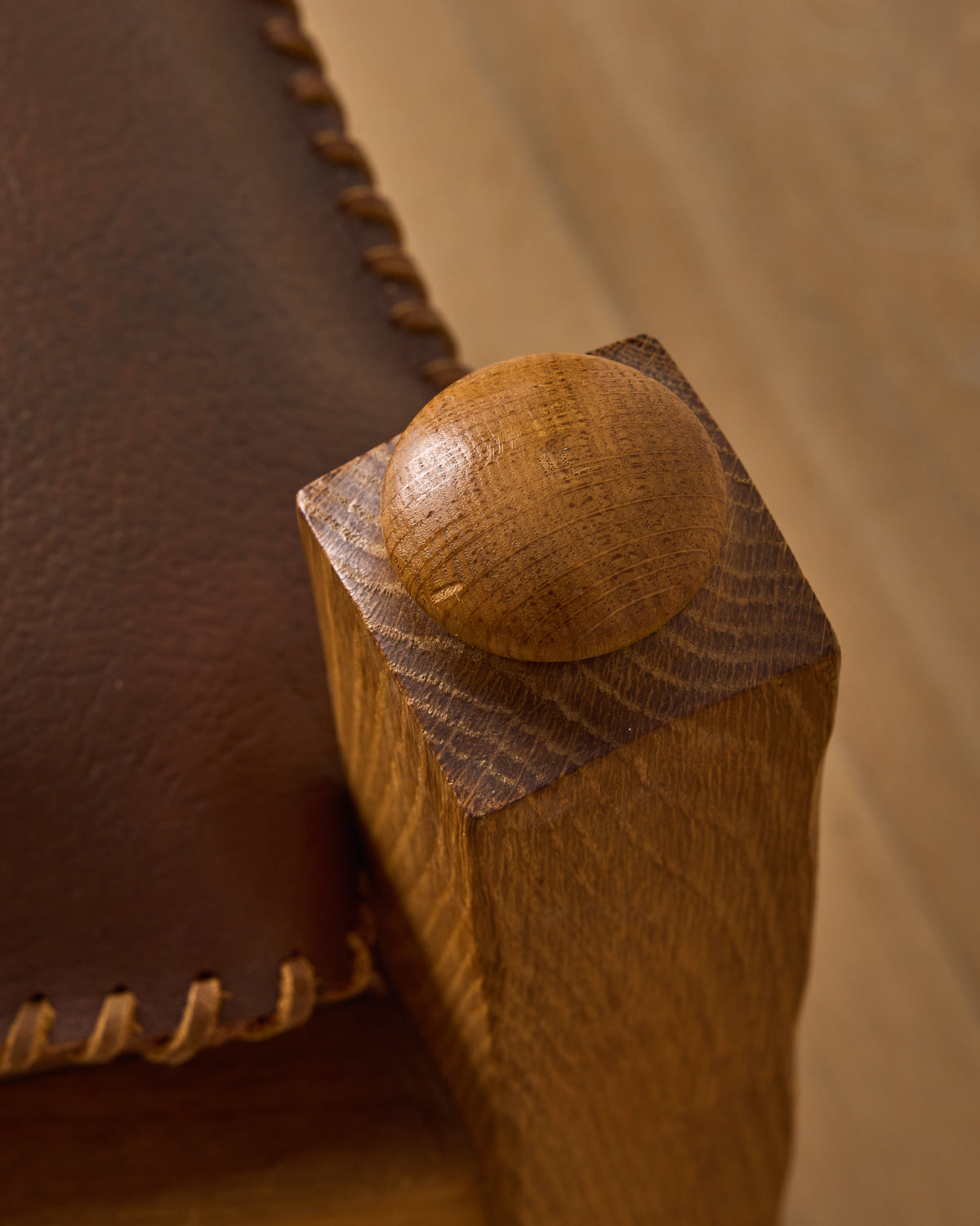 Dutch Oak Brutalist Chair