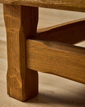 Belgian Oak Loveseat in Plaid