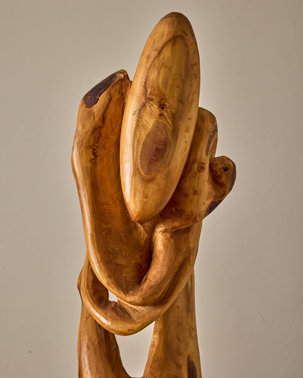 Monumental French Mid-Century Wooden Sculpture