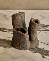 Faux Bois Triple Vase