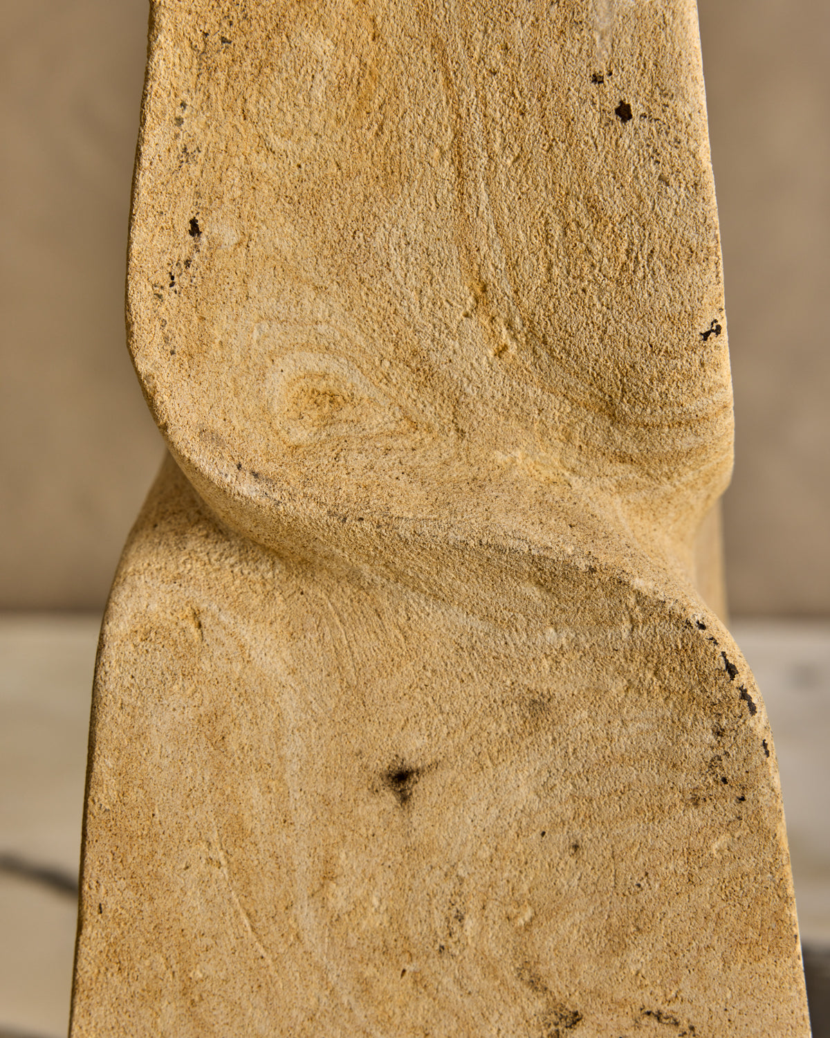 Pair of Twisted Stone Candle Holders