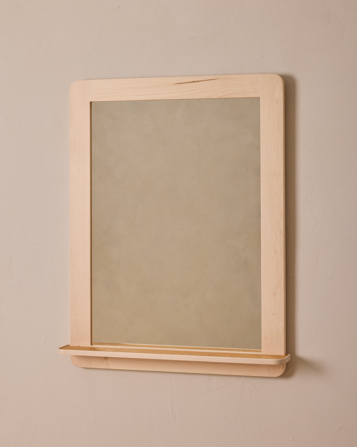 Bennett Mirror with Shelf - Clear Maple