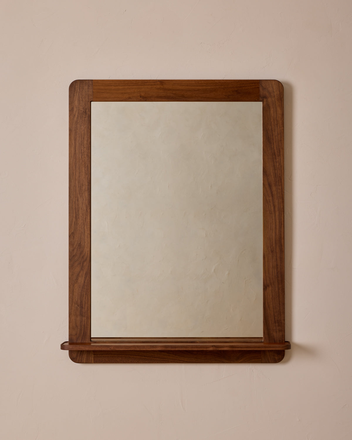 Bennett Mirror with Shelf - Black Walnut