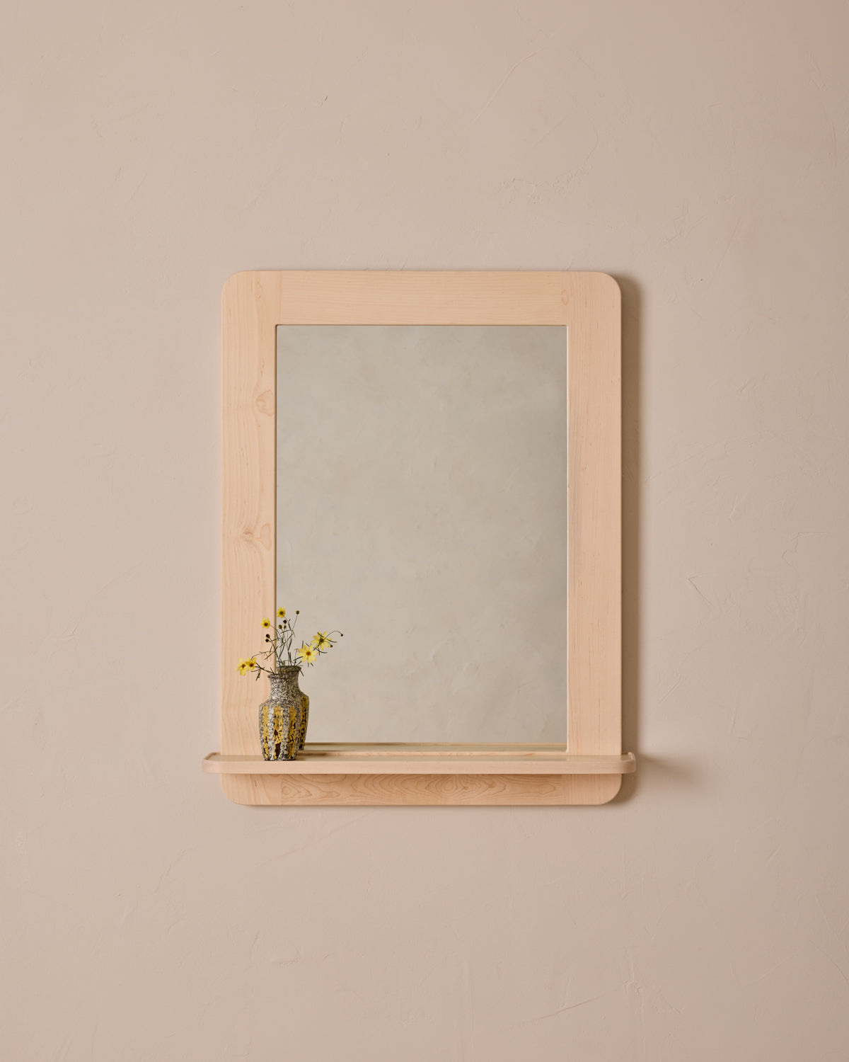 Bennett Mirror with Shelf - Clear Maple
