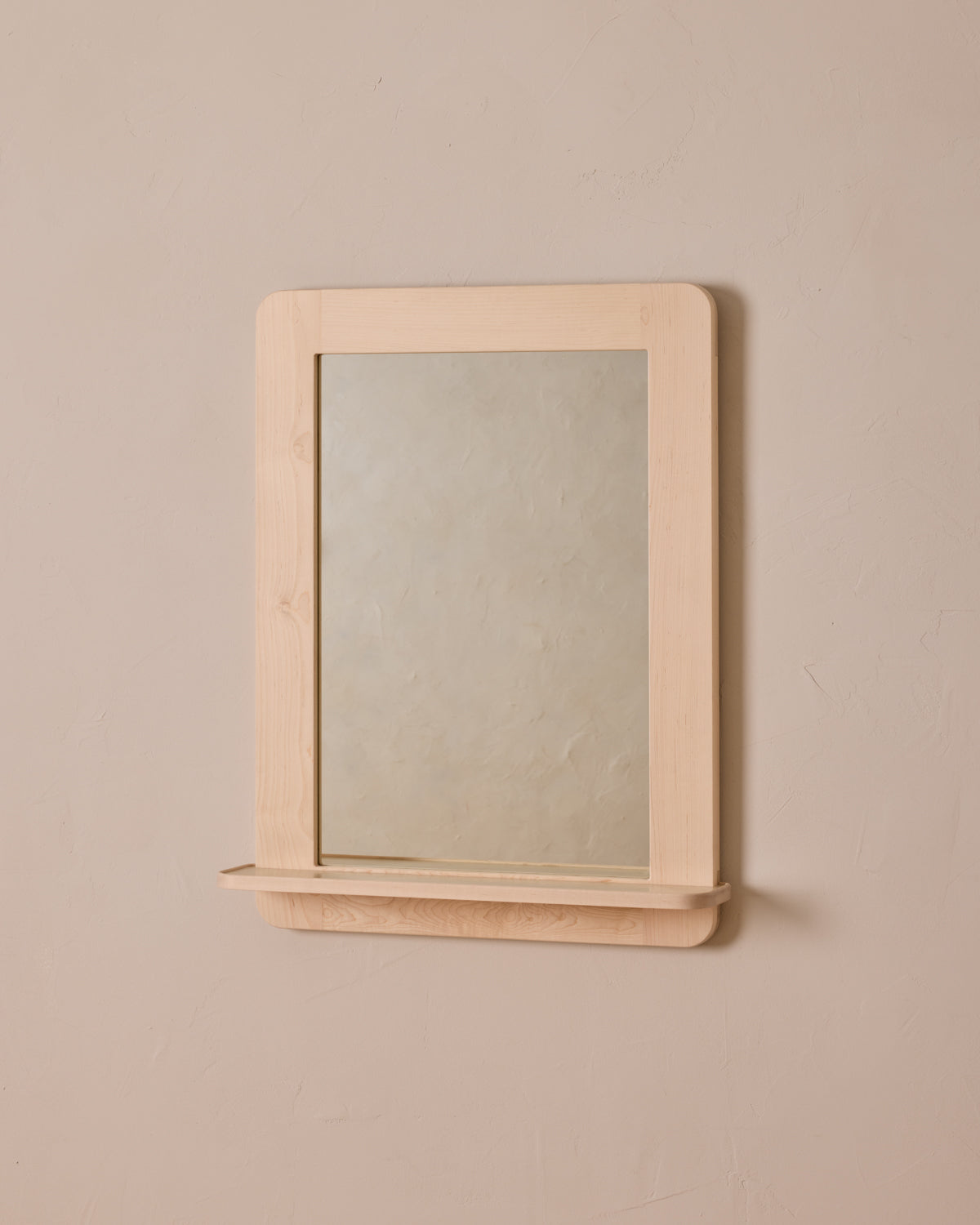Bennett Mirror with Shelf - Clear Maple