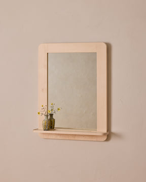 Bennett Mirror with Shelf - Clear Maple
