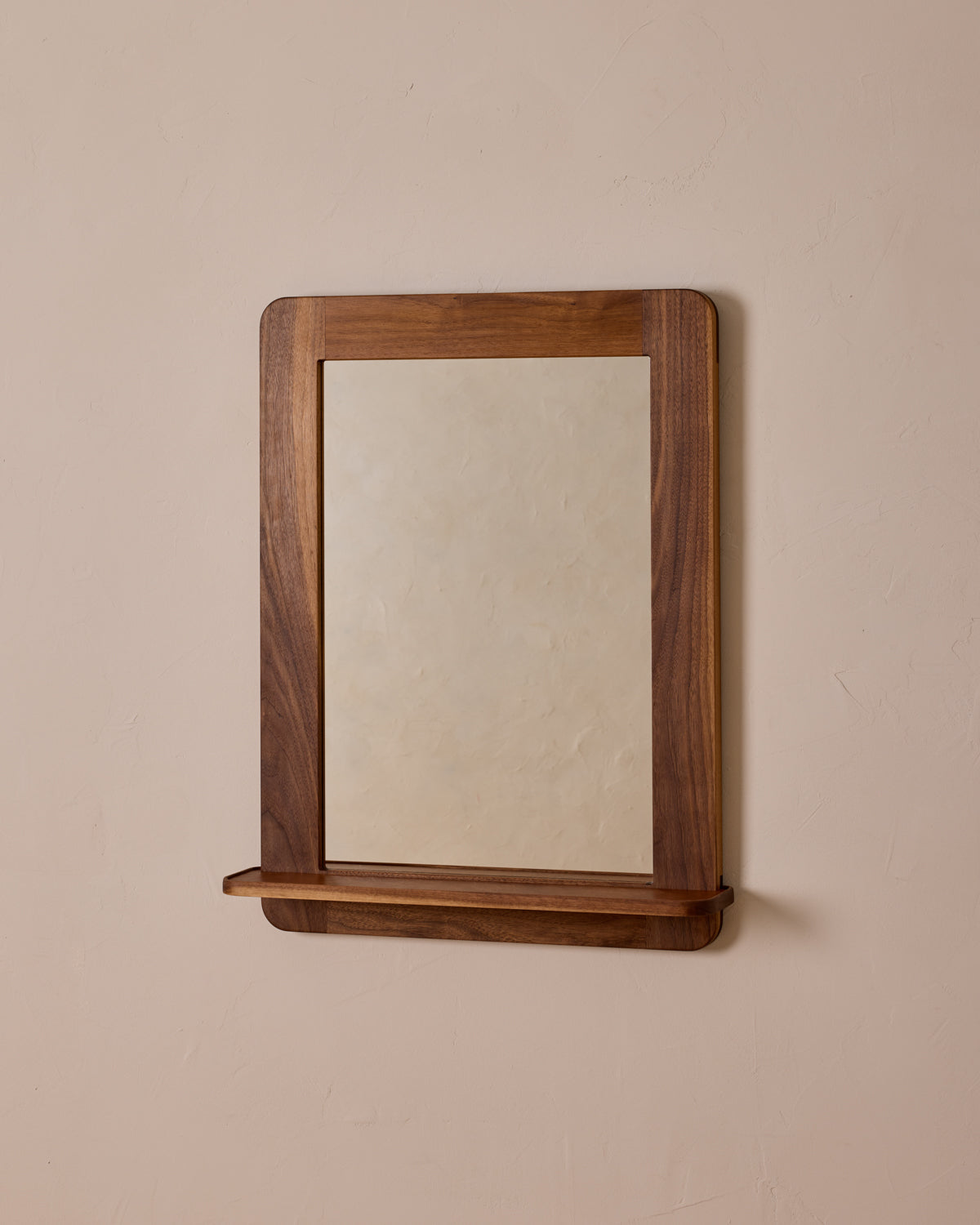 Bennett Mirror with Shelf - Black Walnut