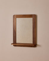 Bennett Mirror with Shelf - Black Walnut