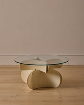 1960s Bent Ply Coffee Table with Glass Top