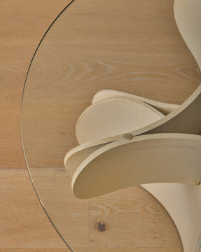 1960s Bent Ply Coffee Table with Glass Top