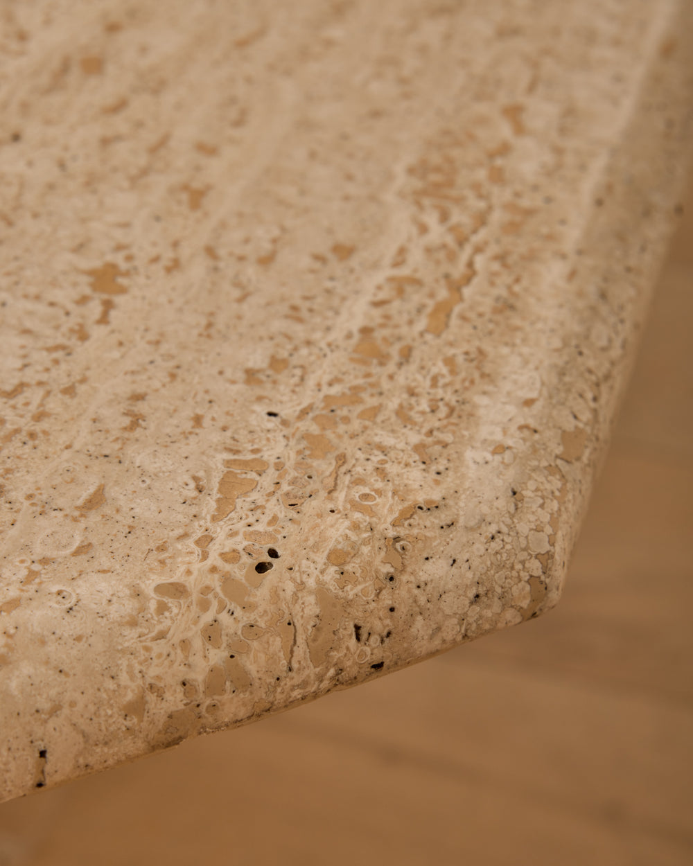 Octagon Travertine Coffee Table