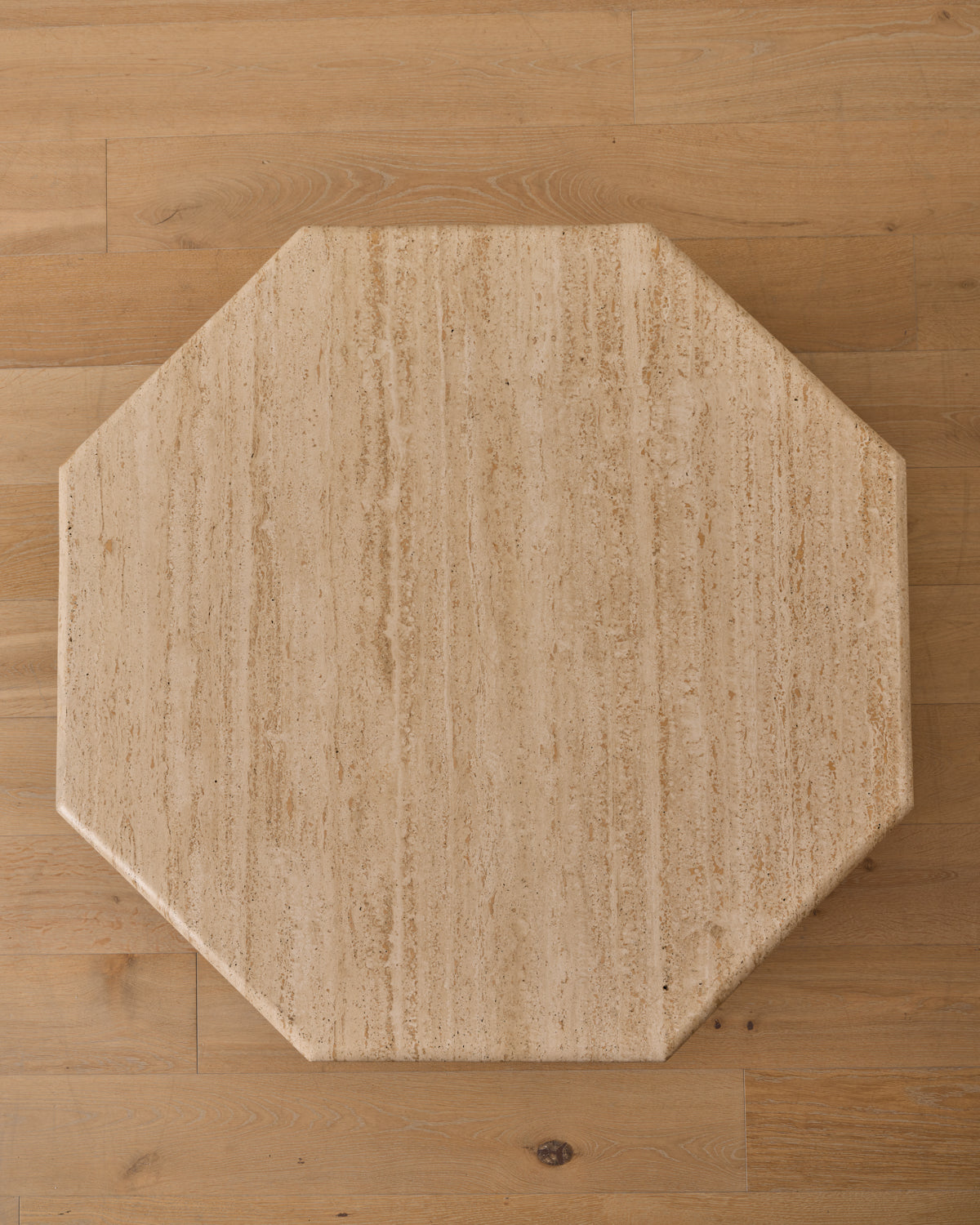Octagon Travertine Coffee Table