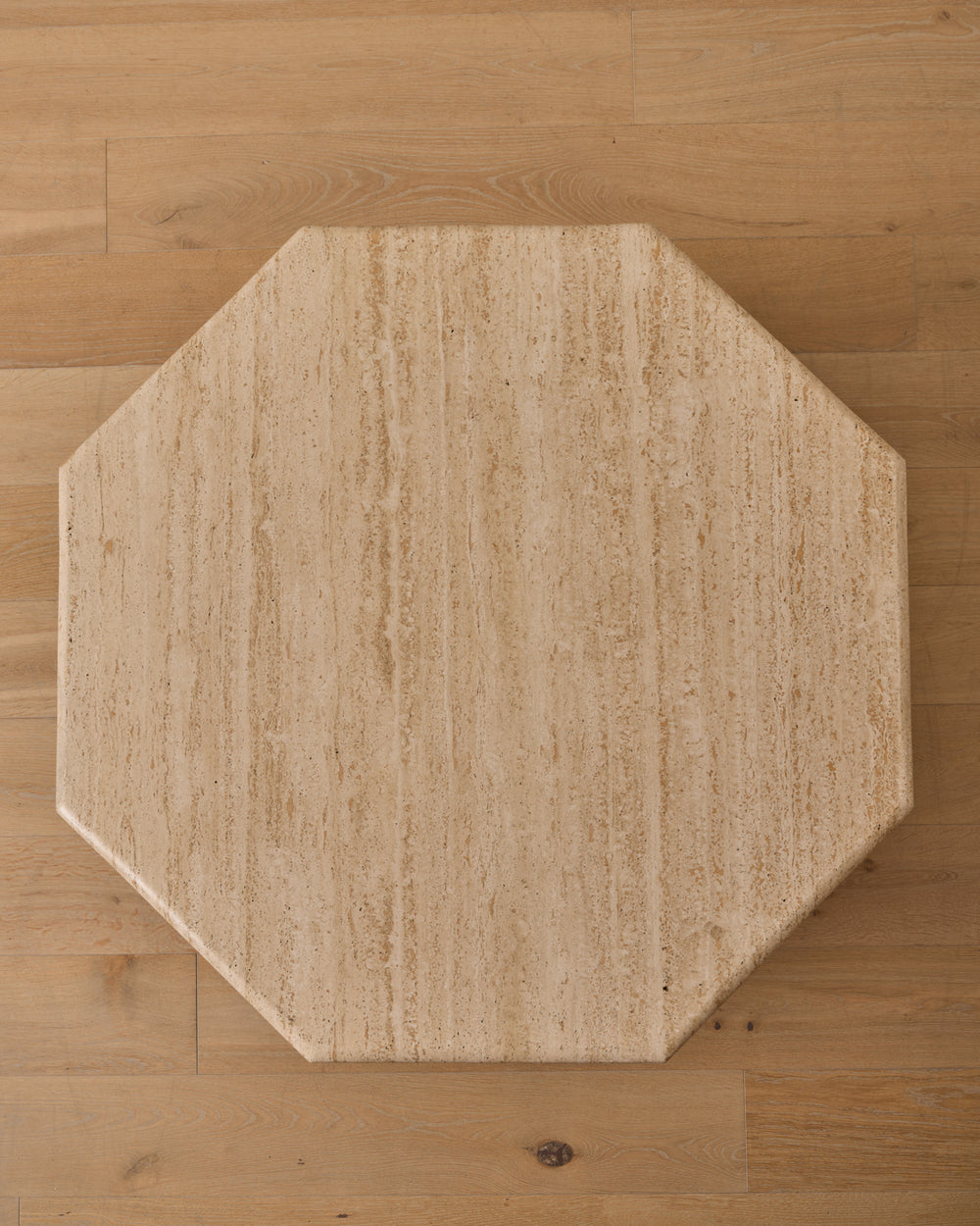 Octagon Travertine Coffee Table