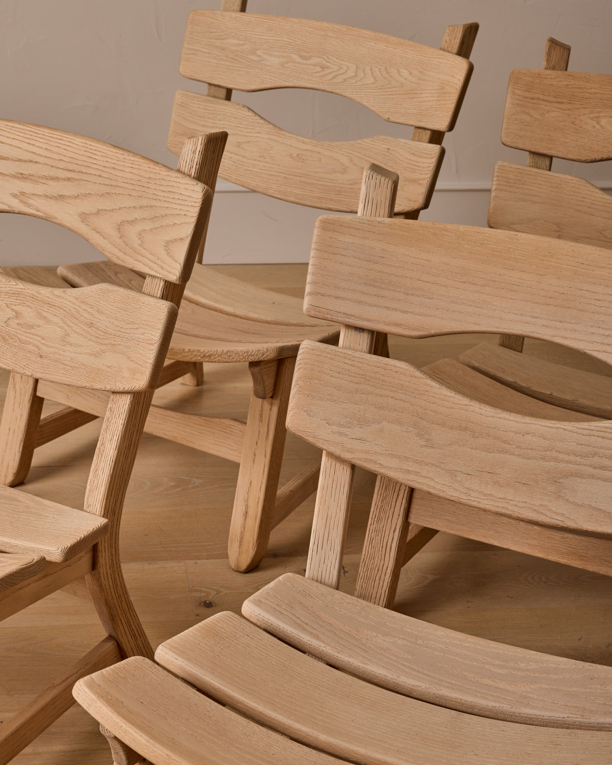 Pair of 1960s Oak Lounge Chairs