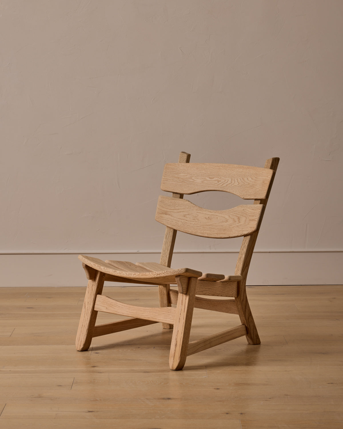 Pair of 1960s Oak Lounge Chairs