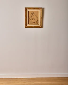 Female Figure Study in Charcoal