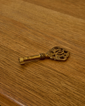 Danish Oak Highboard with Green Glass