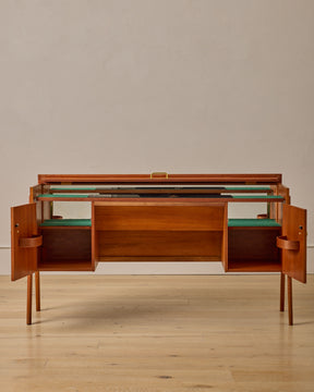 Mid-Century Lift-Top Bar Cabinet