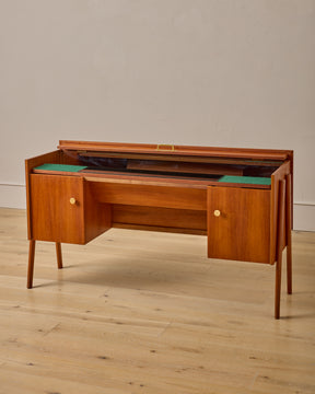 Mid-Century Lift-Top Bar Cabinet